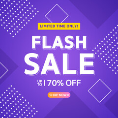 Flash Sale. Limited time Mega sale. Banner background vector illustration