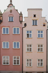 Fototapeta premium Traditional European old town building. Old historic architecture in Gdansk, Poland