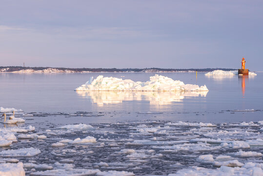Frozen sea. Herrö, Åland Islands. FInland