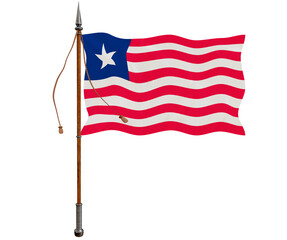 National flag of Liberia. Background  with flag of Liberia.