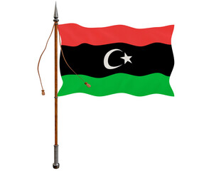 National flag of Libya Background  with flag of Libya