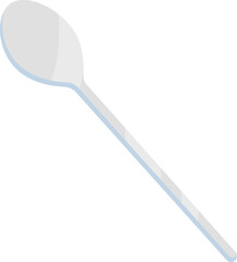 Plastic spoon flat icon Kitchen utensil for eating
