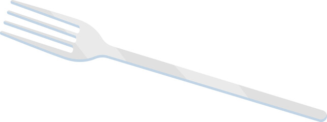 Plastic fork flat icon Kitchen eating utensil