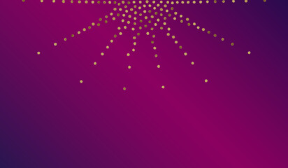 Gold Shine Christmas Vector Purple Background.