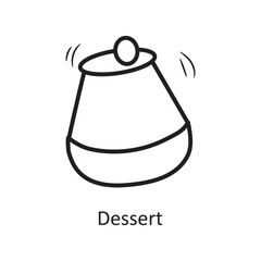 Dessert Vector Outline Icon Design illustration. Medieval Symbol on White background EPS 10 File