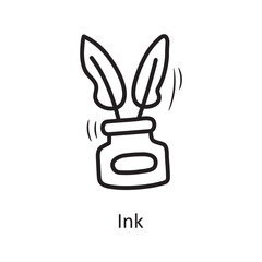 Ink Vector Outline Icon Design illustration. Medieval Symbol on White background EPS 10 File