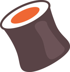 Traditional asian food flat icon Tasty sushi