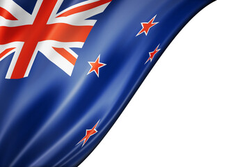 Fototapeta premium New Zealand flag isolated on white banner