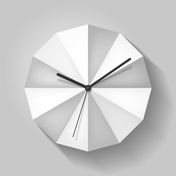 Modern clock. Timer on gray background. Abstract watch. Vector design element for you project