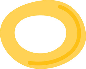 Fried onion circles flat icon Tasty asian food