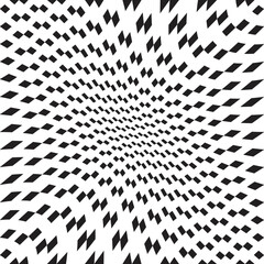 Warped pattern with lines.Unusual poster Design .Vector stripes .Geometric texture

