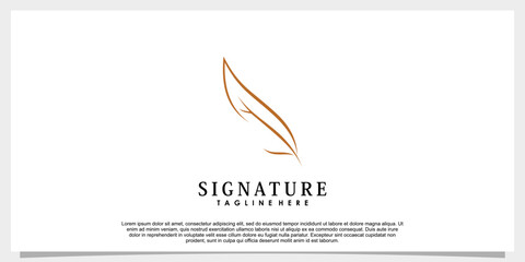 feathers law logo design with abstract concept