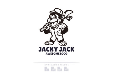 Illustration vector graphic of Jacky Jack, good for logo design