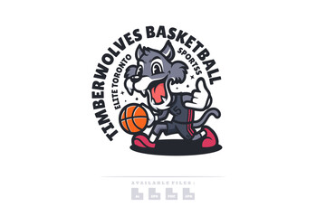 Illustration vector graphic of Timberwolves Basketball, good for logo design