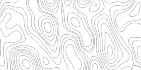 Contour topographic map. Geographic grid map background. Black lines on white background. Vector illustration.