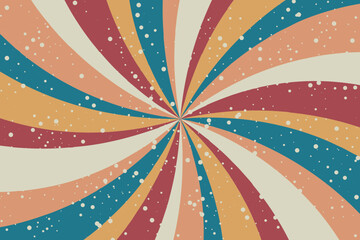 Classic retro spiral background. vintage ray backdrop and wallpaper design with grunge style