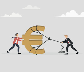 Obraz premium euro money. Flat design icon. 