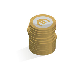 euro money. Flat design icon.
