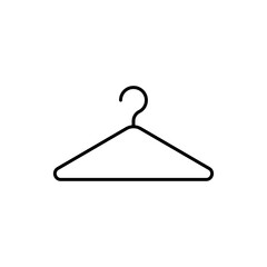 Clothes hanger black line icon. Trempel badge. Trendy flat isolated outline symbol, sign used for: Vector EPS 10