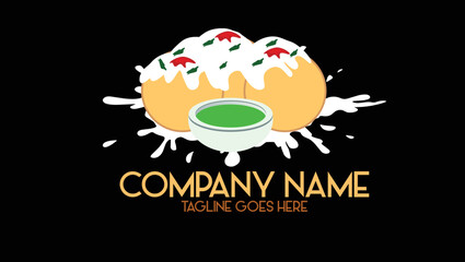 Dahi vada logo vector