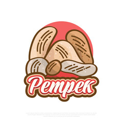 Pempek Illustration, Indonesian Traditional Food. Traditional Cuisine from Palembang Named Empek-Empek