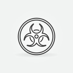 Bio Hazard line round icon. Vector Biohazard concept linear sign