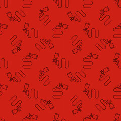 Automotive Painting - Paint Spray Gun vector red linear seamless pattern