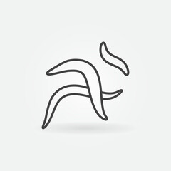 Intestinal Helminths vector concept simple line icon