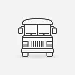 School Bus vector concept icon or sign in line style