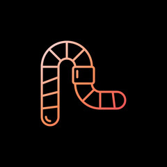 Worm outline vector concept simple colorful icon or symbol
