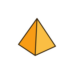 Yellow Pyramid vector concept modern colored icon or sign