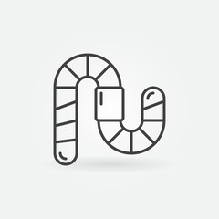 Worm vector concept simple linear icon or symbol