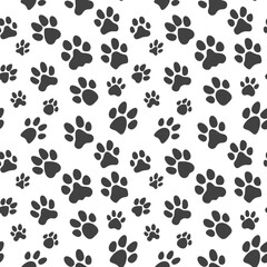 Pet Paw Prints vector Animal Lover concept seamless pattern