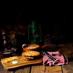 Rustykalne Fuczki bieszczadzkie na desce.