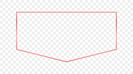 Rose gold glowing frame