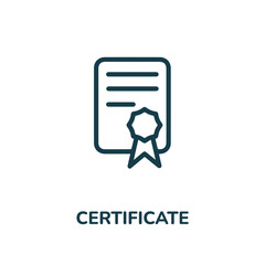 certificate icon vector. achievement icon vector symbol illustration. modern simple vector icon for your design. diploma icon vector	
