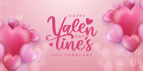 Beautiful banner valentine's day vector design