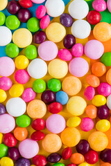 candy on the colorful table, colorful sweet candy