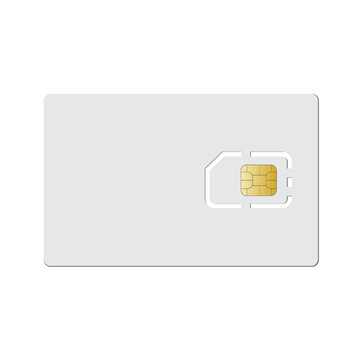 sim card isolated on white