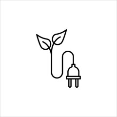 Eco friendly related thin line icon. Linear ecology icons. Environmental sustainability simple symbol. Editable stroke