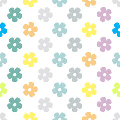 Naklejka na ściany i meble seamless colorful floral pattern
