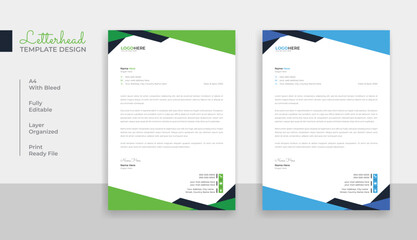 Professional corporate letterhead template design