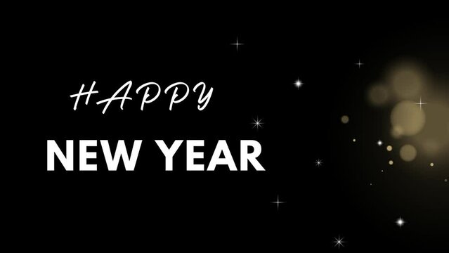 Premium Happy new year wish image with blur background