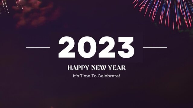 Happy new year wish image with fireworks 2023