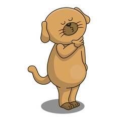 Obraz premium dog pose swag cute cartoon vector