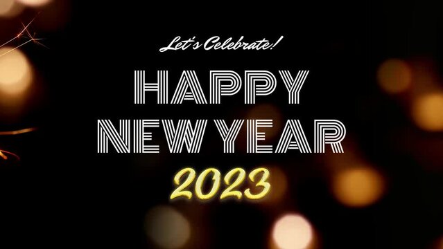 celebrate happy new year 2023 wish image with blur background