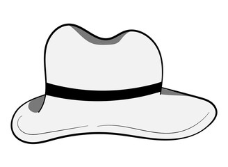 White Cowboy hat isolated on white