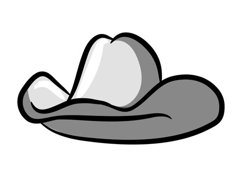 White Cowboy hat isolated on white