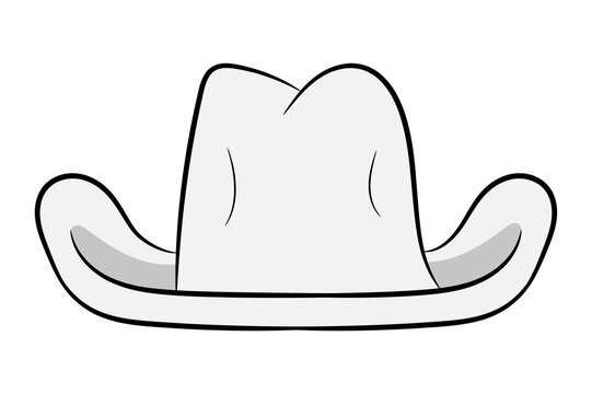 White Cowboy hat isolated on white