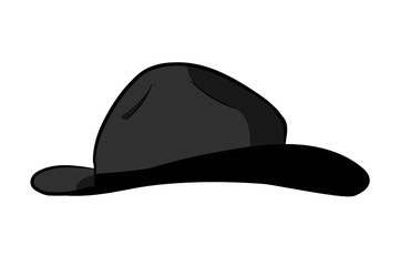 Black Cowboy hat isolated on white